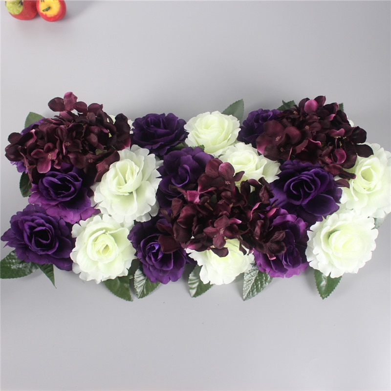 1 sæt kunstig blomst række gør det selv silke blomst bryllup bue vej bly alle forskellige typer dekoration til hjemmet hotel fest indretning diy: -en