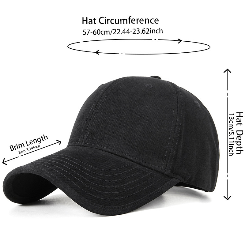 Oversize XXL Baseball Cap Large Baseball Hat for Big Heads Adjustable Plain Dad Cap Outdoor Sport Hat Solid Visors Hat