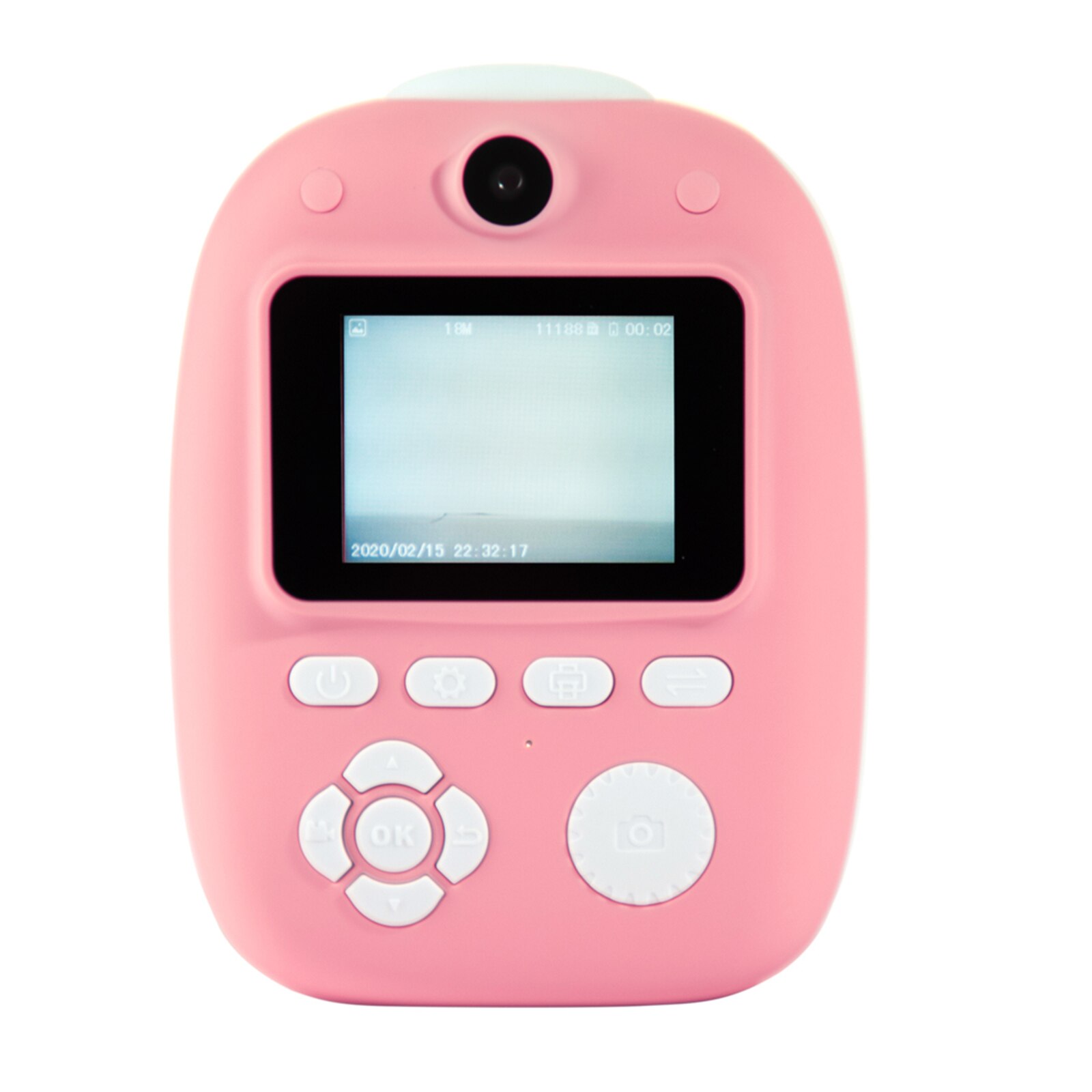 Juguete Polaroid para niños, cámara Digital creativa con luz de relleno LED integrada, 2600W píxeles: Pink