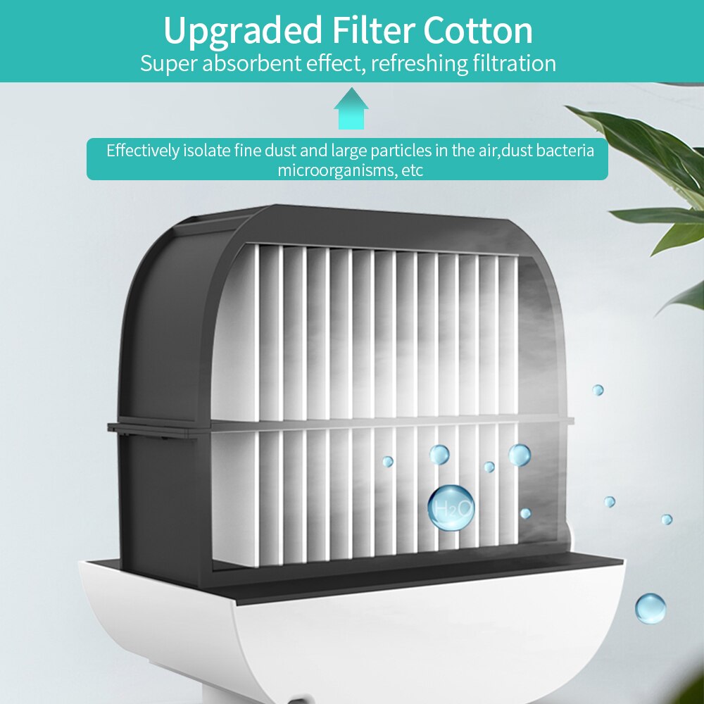 Portable Mini Mini Desktop Air Conditioner Air Cooler Humidifier Purifier Rechargeable Fan Desk 3 Speeds Cooling Fan