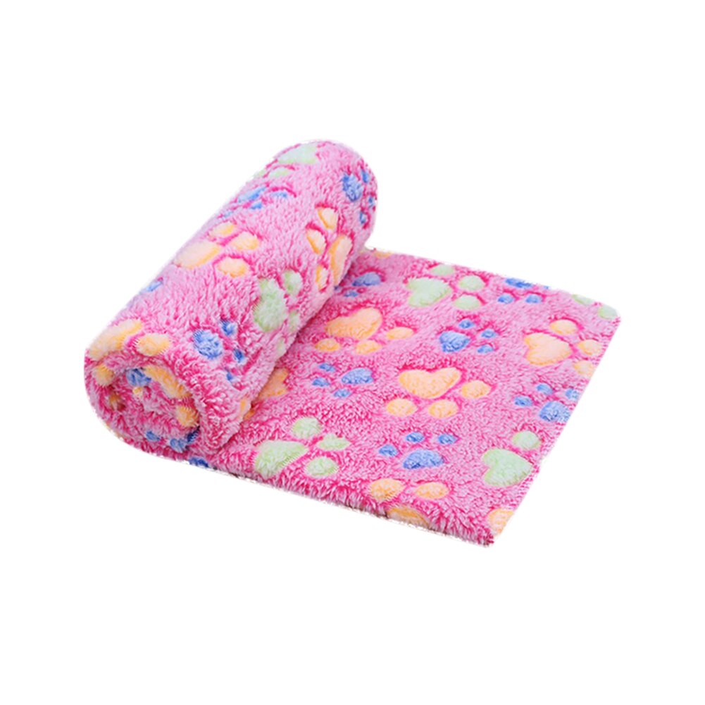 Pehmeä lämmin eläin fleecehuopa ihana lemmikki pieni iso lämmin tassuprintti koiranpentu kissan fleece pehmeä huopa sängyt matto tlsm: Re / 76 cmx 52cm
