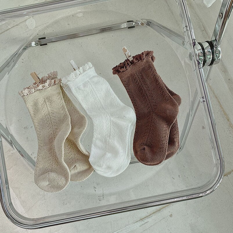 Tornozelo do vintage meias de renda para meninas malha meias curtas primavera outono infantil crianças dança meias crianças presente natal skarpety