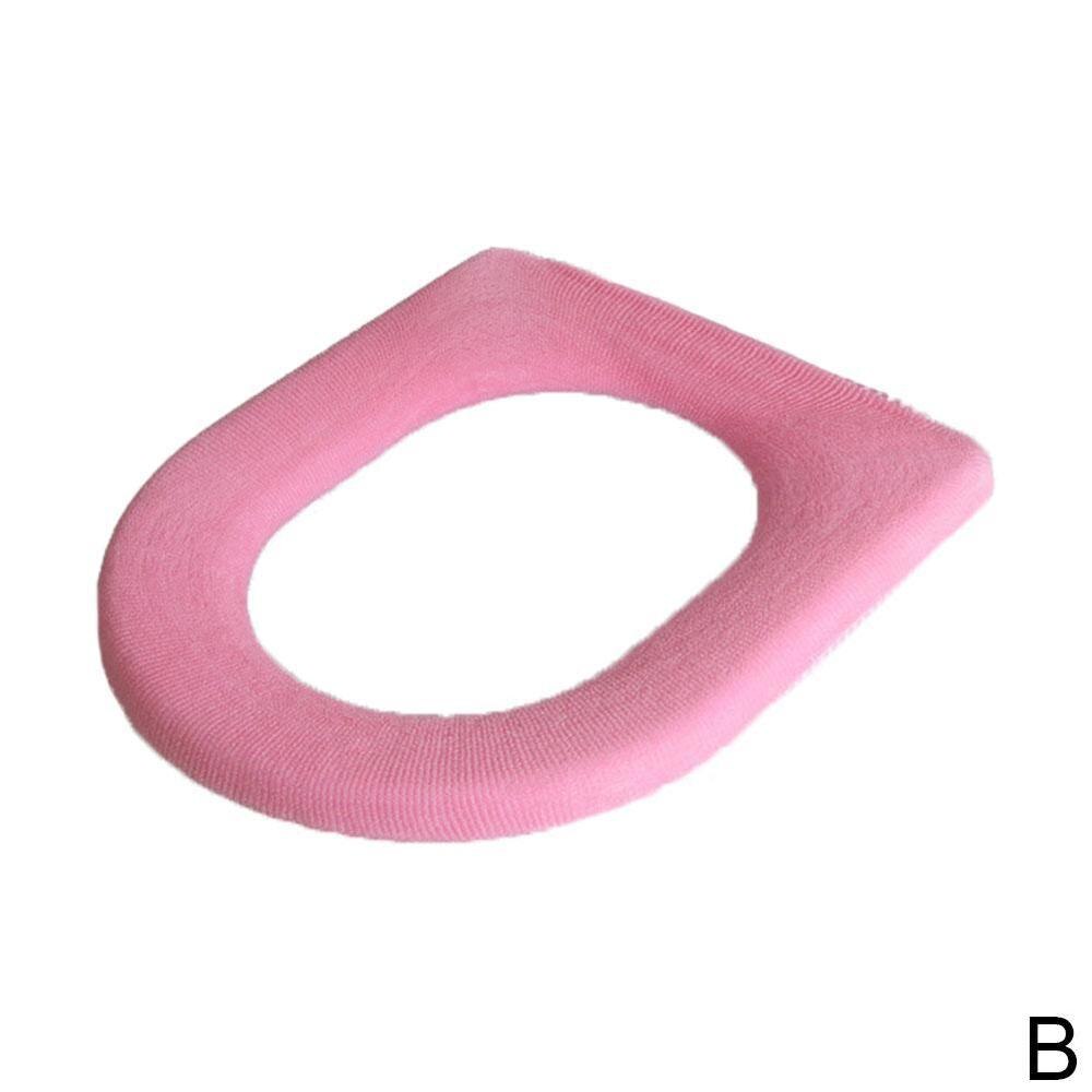 Kolorowe ciepłe miękke zmywalne pokrowiec na deskę sedesową zestaw mata robić wystroju domu Closestool mata poszewka pokrowiec na klapę sedesu akcesoria: różowy