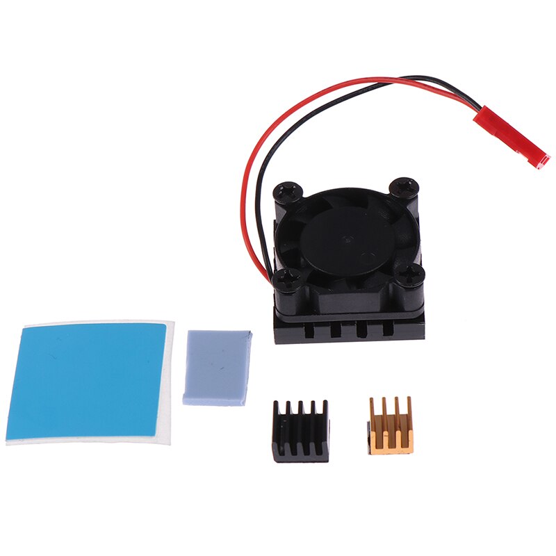 Kit com cooler universal, ventilador para refrigeração com dissipador de calor de alumínio, almofada de refrigeração para raspberry pi 4 /3/2