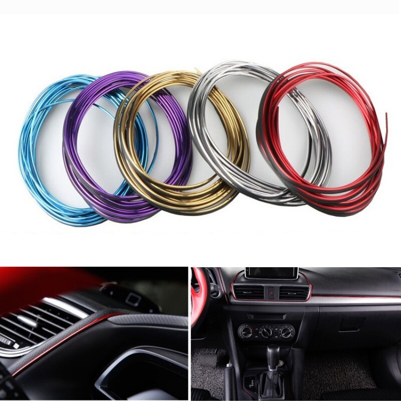 Super Flexible 5M Door Gap Edge Moulding Trim Car Interior Moulding Trim Strip Universal Decorative Line Auto Accessory CSV