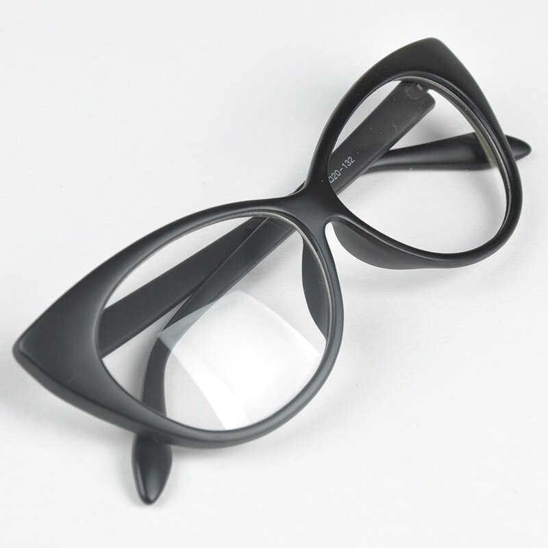 Top cat eye bril retro zwarte dames brilmontuur heldere lenzen vintage brillen skibril @