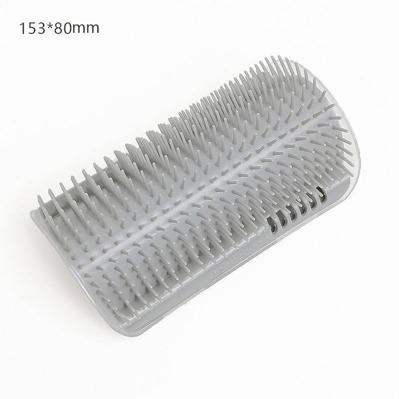 Herramienta de masaje para gatos, peine de masaje para depilación de mascotas, esquina de pared, cepillo para frotar autolimpiante, juguetes para gatos, suministros de belleza para mascotas: Rojo