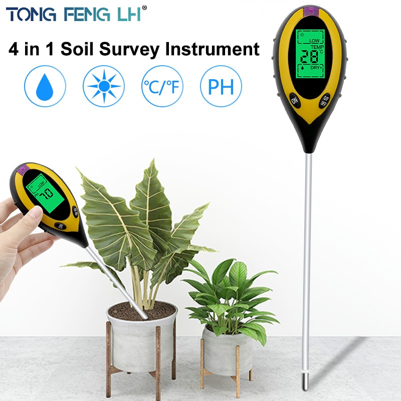 Portable Crops Measure Earth PH Four In One Soil Tester Temperature Soil Measuring Instrument