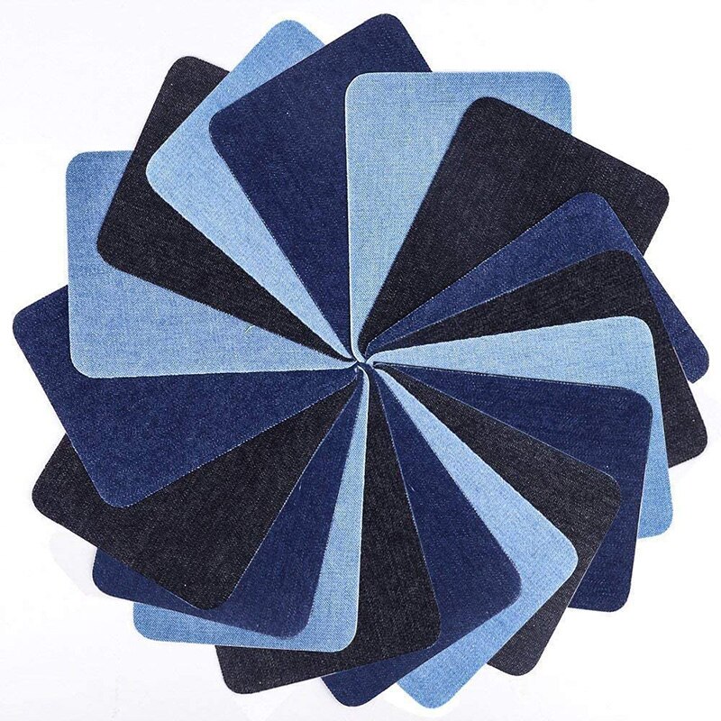 Ijzer-Patches 18 Stuks 3 Kleuren Denim Katoen Patches Ijzer Reparatie Kit, ijzer-Patches Decoratie Voor Jeans Kleding