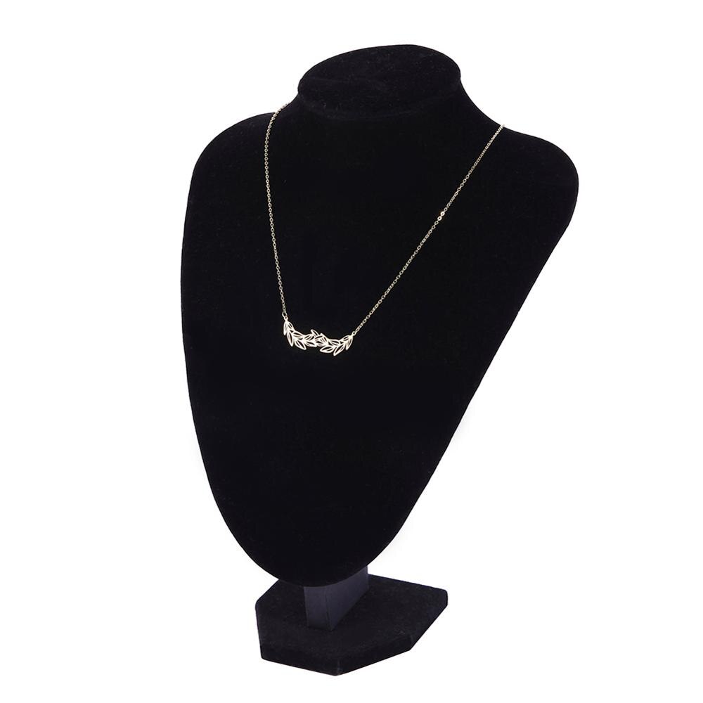 Skyrim olive branch golden stainless steel necklace women peace leaf declaration chain choker necklaces jewelry female girls