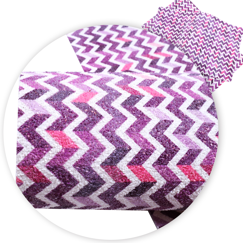 Tela de cuero sintético brillante con patrones de ondas coloridas de 20x34 cm, materiales hechos a mano para hacer artesanías, 1Yc4029: 1065841002