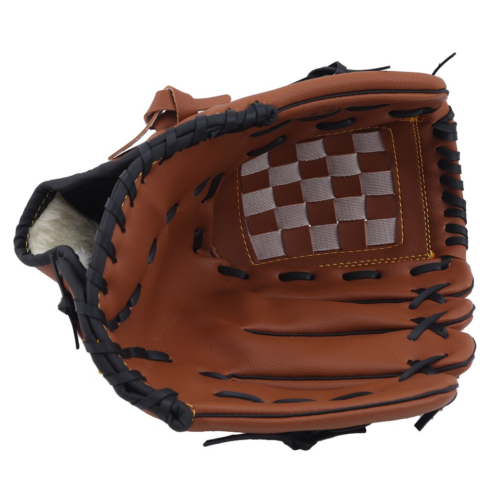 Outdoor Sports Baseball Glove Softball Practice Equipment Size 9.5/10.5/11.5/12.5 Left Hand for Adult Man Woman Training: Brown (12.5)