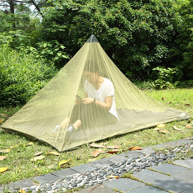 Outdoor Lightweight Sleeping Tent Bug Netting Foldable Ultralight Mosquito Net with Portable Drawstring Storage Bag