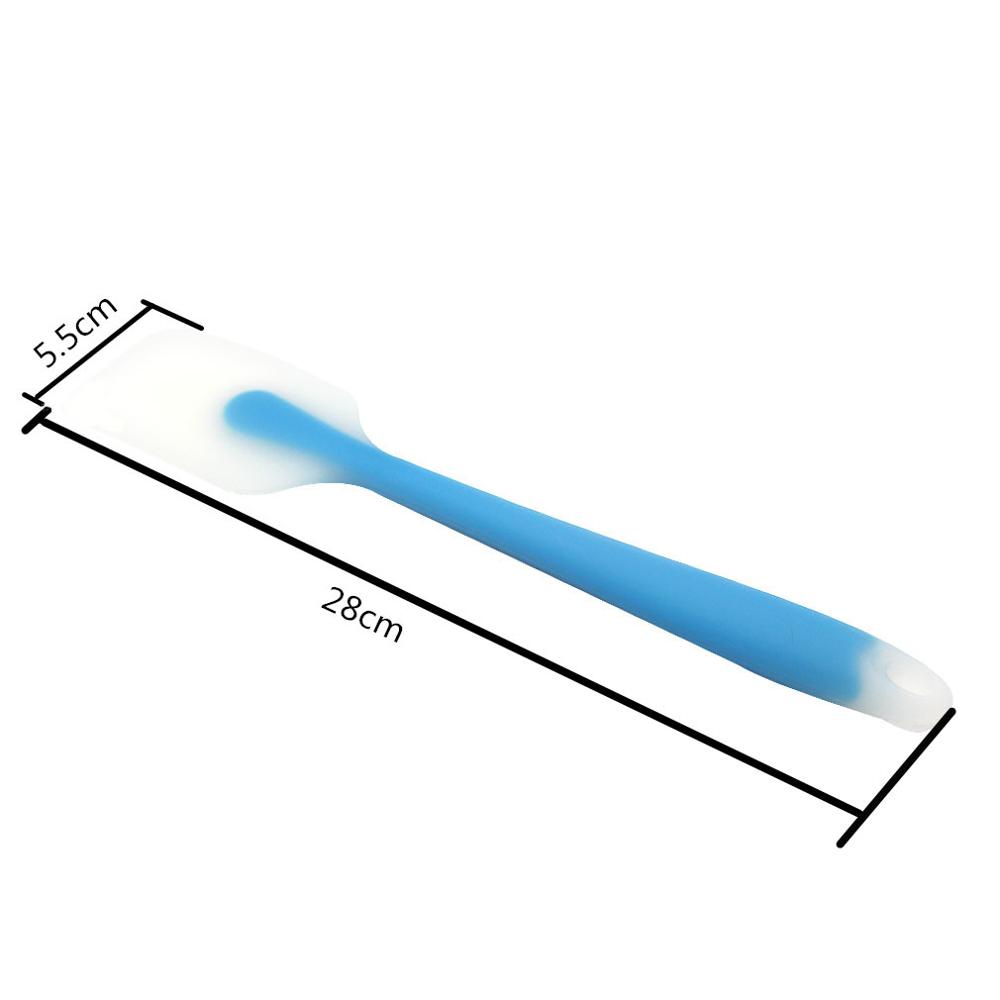 Kitchen Baking Tool Silicone bread and Confectionery Spatulas For Cream Mixer Butter Cake Pastry Scraper: Large(Blue)