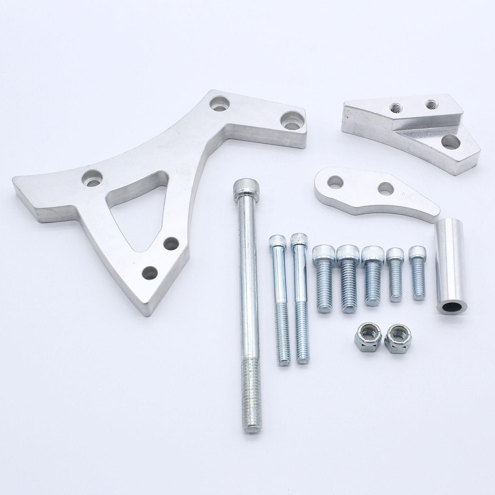 Alternator Bracket Mounting Kit Auto Replace Mount Aluminum D/Side Mid Engine Billet for Ford 302 351C V8