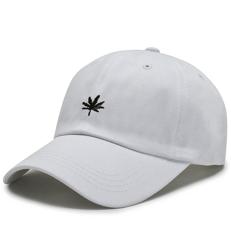 Hat men's and women's net red simple baseball cap Korean leisure cap curved brim hat autumn maple leaf: c3