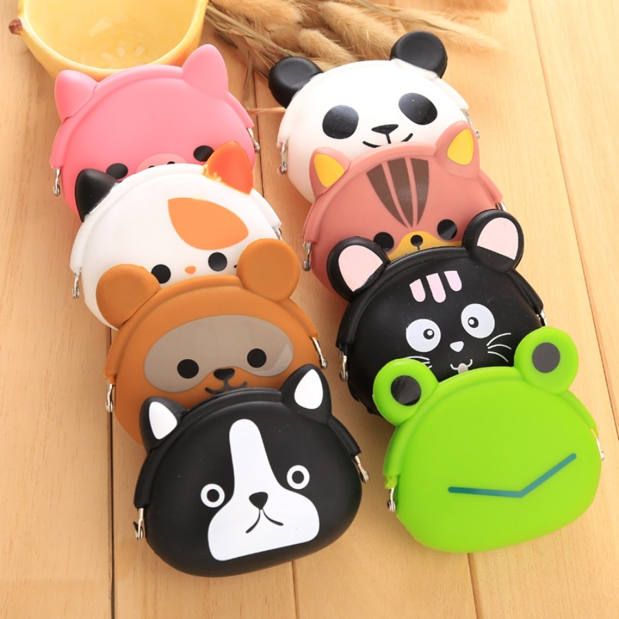 Girls Mini Silicone Coin Purse Animals Small Change Wallet Purse Women Key Wallet Coin Bag For Children Kids # DD