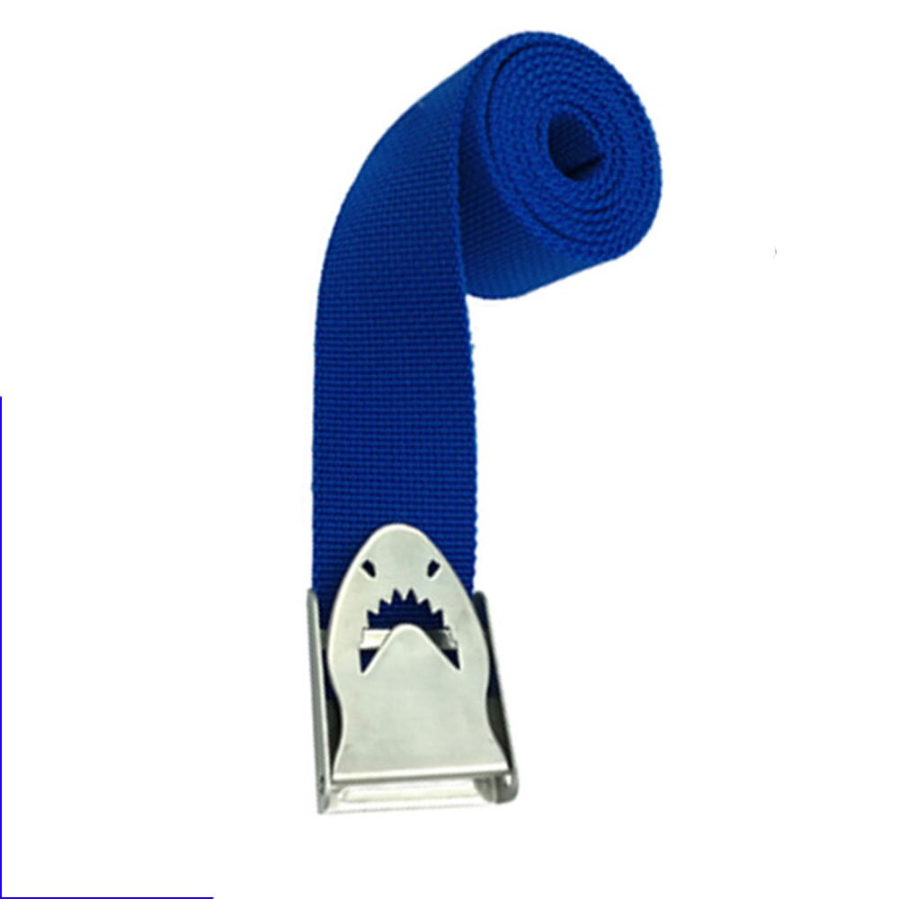 Hebilla de cinturón de peso para buceo, arnés de correas BCD de liberación rápida de 1,5 M, cinturón de cintura, tope de retención, cueva de naufrago, accesorios BCD: Blue Belt