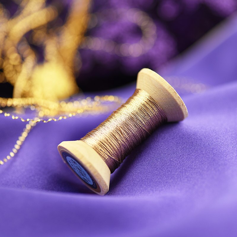 Hilo de color degradado para bordado francés, carrete de bordado, hilo de bordado dorado colorido, 50 metros por pieza, dorado champán: 7