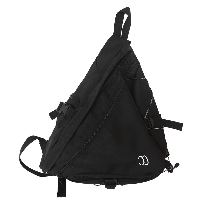 Wielofunkcyjna torba na ramię Punk Hip Hop Mężczyźni Kobiety Techwear Wodoodporna torba na ramię Outdoor Motocyklowy plecak na jedno ramię: Black