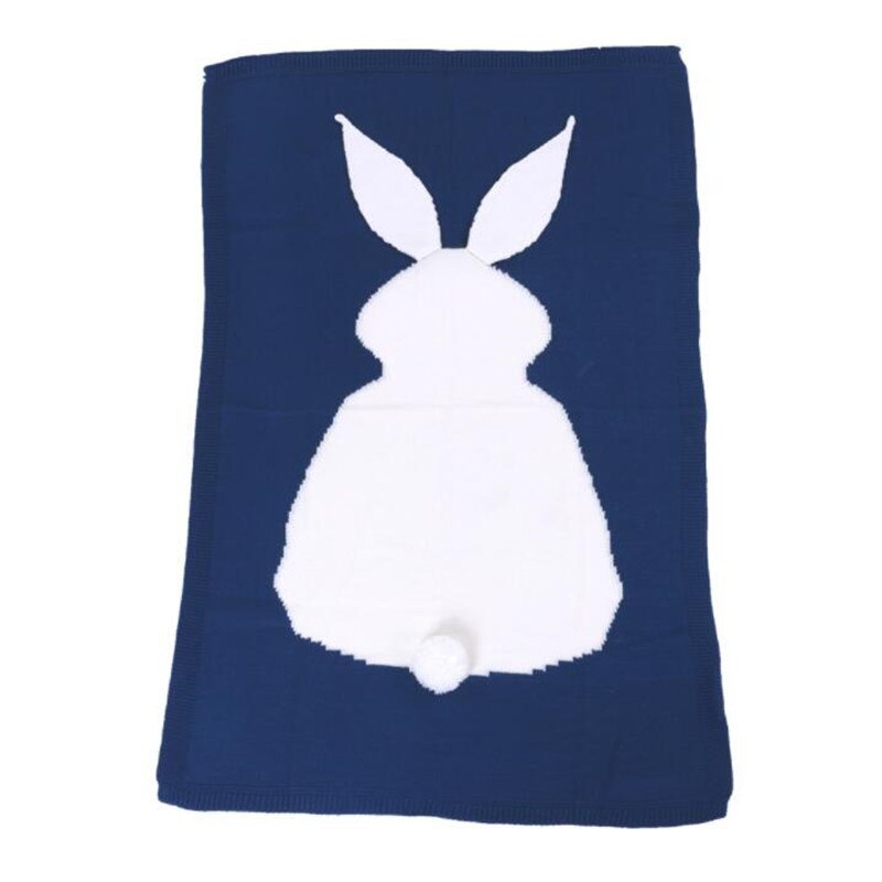 Pasgeborenen Slapen Quilt Deken Baby Speelkleed Konijn Kinderwagen Cover Kinderen Quilt Dutje Student Kids School Dekbed Sofa Dekens: dark blue