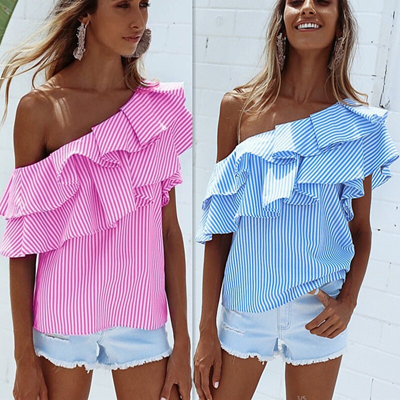 Trendyol Vrouwen Een schouder Basis Blouse