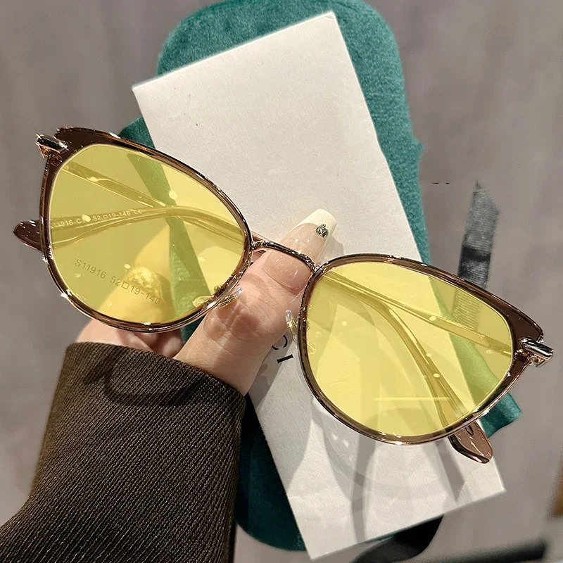 Gafas de visión nocturna para miopía, gafas de ojo de gato para la visión cercana para conducir, gafas graduadas terminadas, dioptrías Unisex de 0 a 4,0: Negro / +200