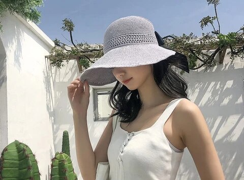 Sombrero de paja de malla para mujer, gorra de pescador, gorro ancho, sombreros plegables para viaje, escalada, playa, color blanco, Beige, amarillo, caqui