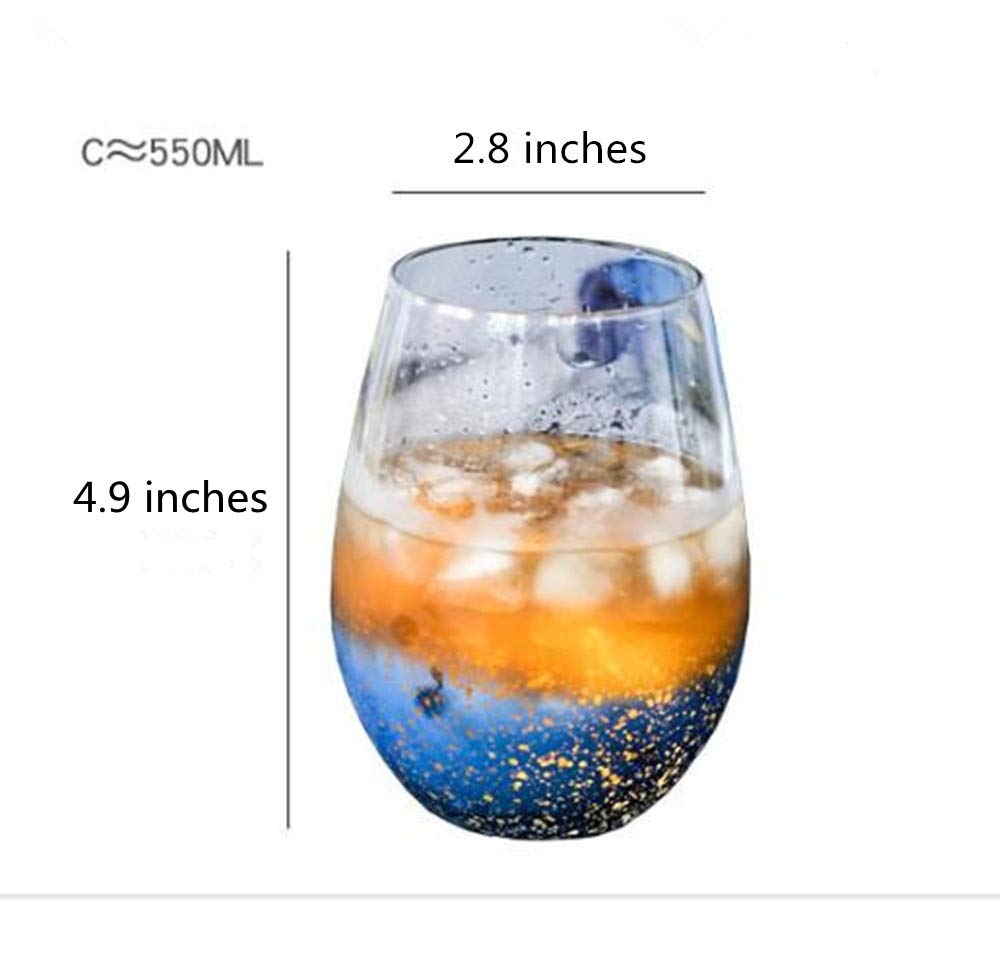 2 stk / mye 500ml krystallglass kopper varmebestandig stjernehimmel kopp glassvarer drikkeglass til vannjuice øl vinbar glass