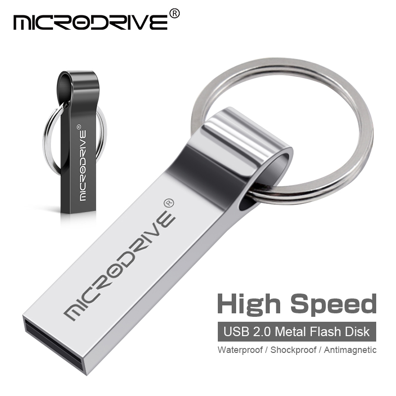 Metal USB Flash Drive 64gb thumbdrive 16GB 4GB Pendrive 32gb Flash Memory Stick 128gb 256g stainless steel waterproof pen Drive