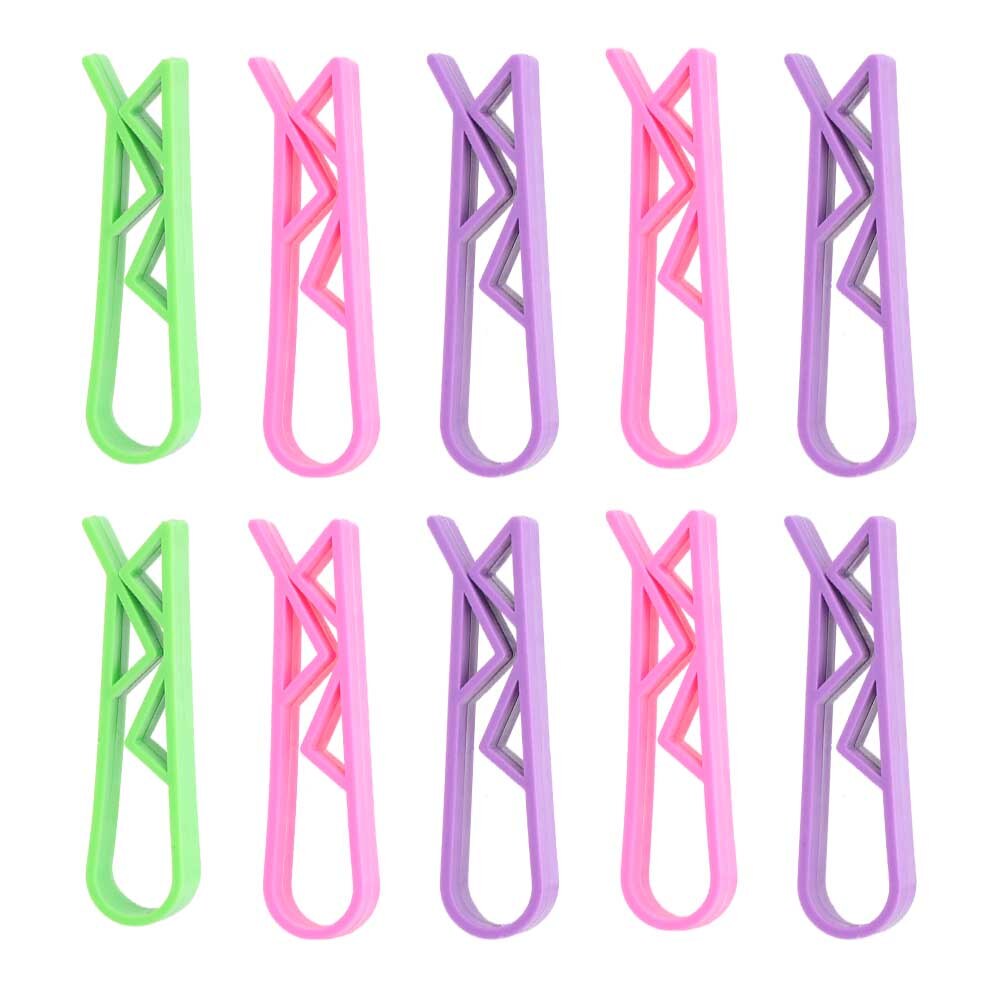 2/10pcs Towel Hooks Wash Cloth Clip Holder Garbage Can Waste Bin Trash Bag Fixed Clip Bathroom Kitchen Storage Sealing Clip: 10pcs random color