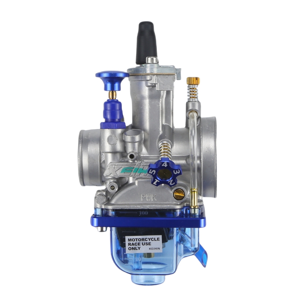 For KEIHIN KOSO OKO PWK 24 26 28 30 32 34mm Blue Bowl 2T 4T Scooter ATV Dirt Bike Universal Racing Carburetor With Power Jet