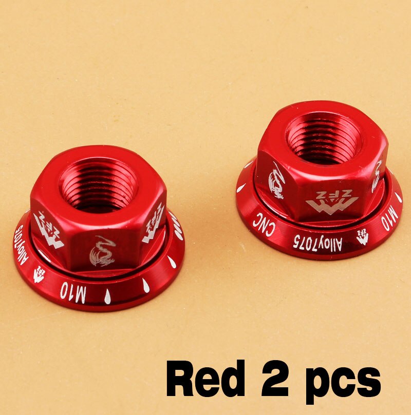 2pcs Folding Bike Single Speed Bicycle Hub Screw Nut Fixed Gear Bike Hub Screw Bicycle Hubs Rear Axle M10 Screw: Red