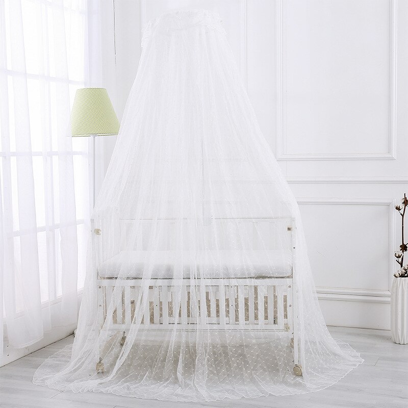 Set di staffe di sollevamento a Clip con zanzariera camera da letto per bambini camera da letto a baldacchino tenda per zanzariera lettino per bambini camera per bambini: White
