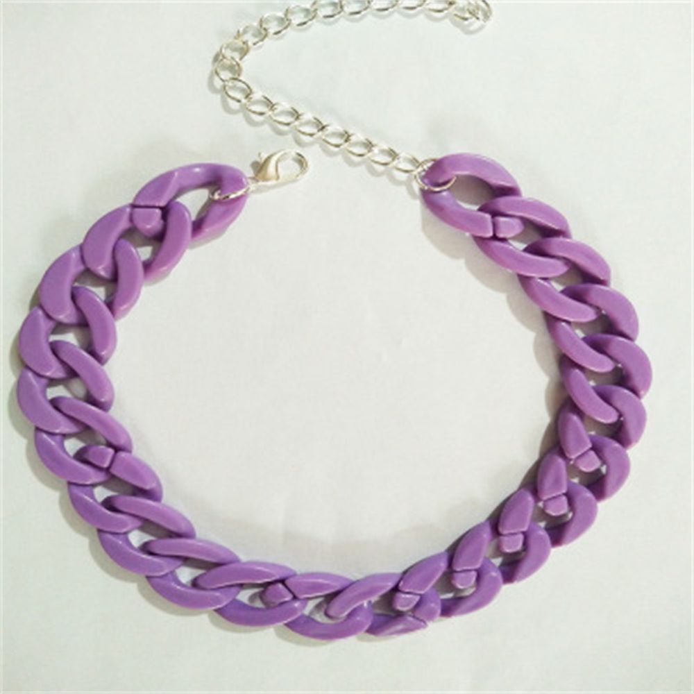 Friendship Party Jewelry Hip Hop Collar Gothic Choker Chunky Chain Punk Choker Chain Necklace Pendant Hip Hop: Imitation Rhodium Plated