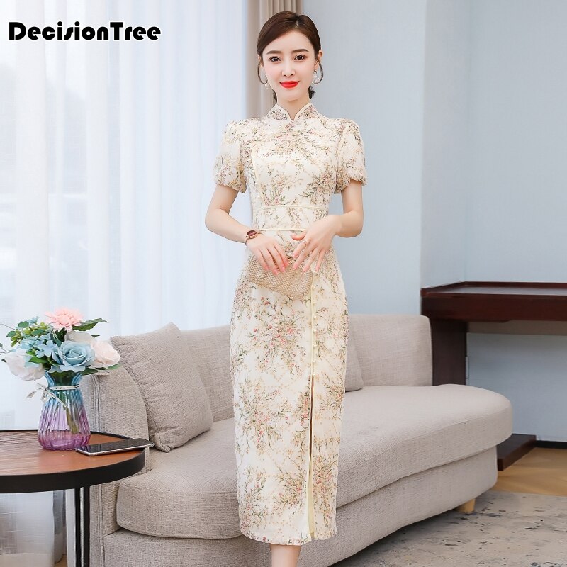 vestido chino Boda China Vestido Mujer cheongsam vestido tradicional chino mujeres qipao para boda cheongsam vestido