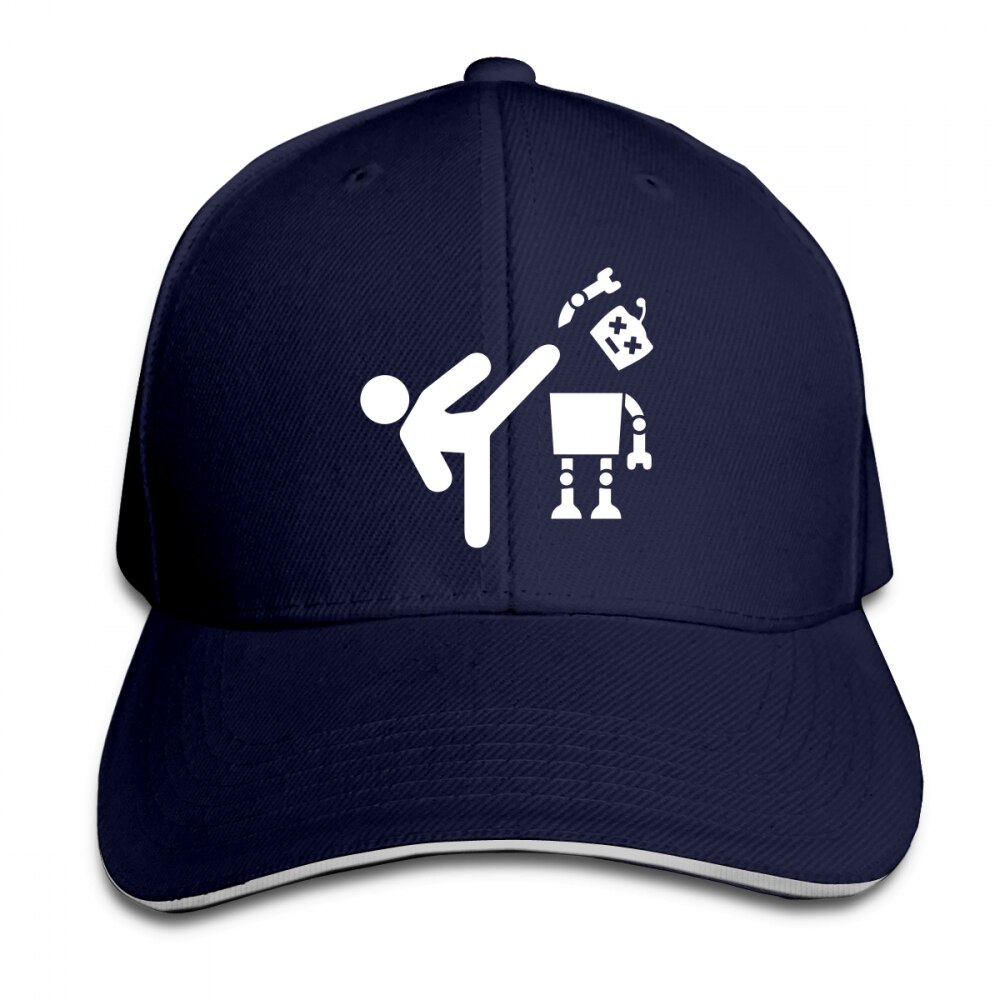 Robot, sombreros divertidos, gorras para hombres y mujeres, gorras de pico de pato, gorras de béisbol para automóvil, gorras ajustables de Snapback hip-hop unisex