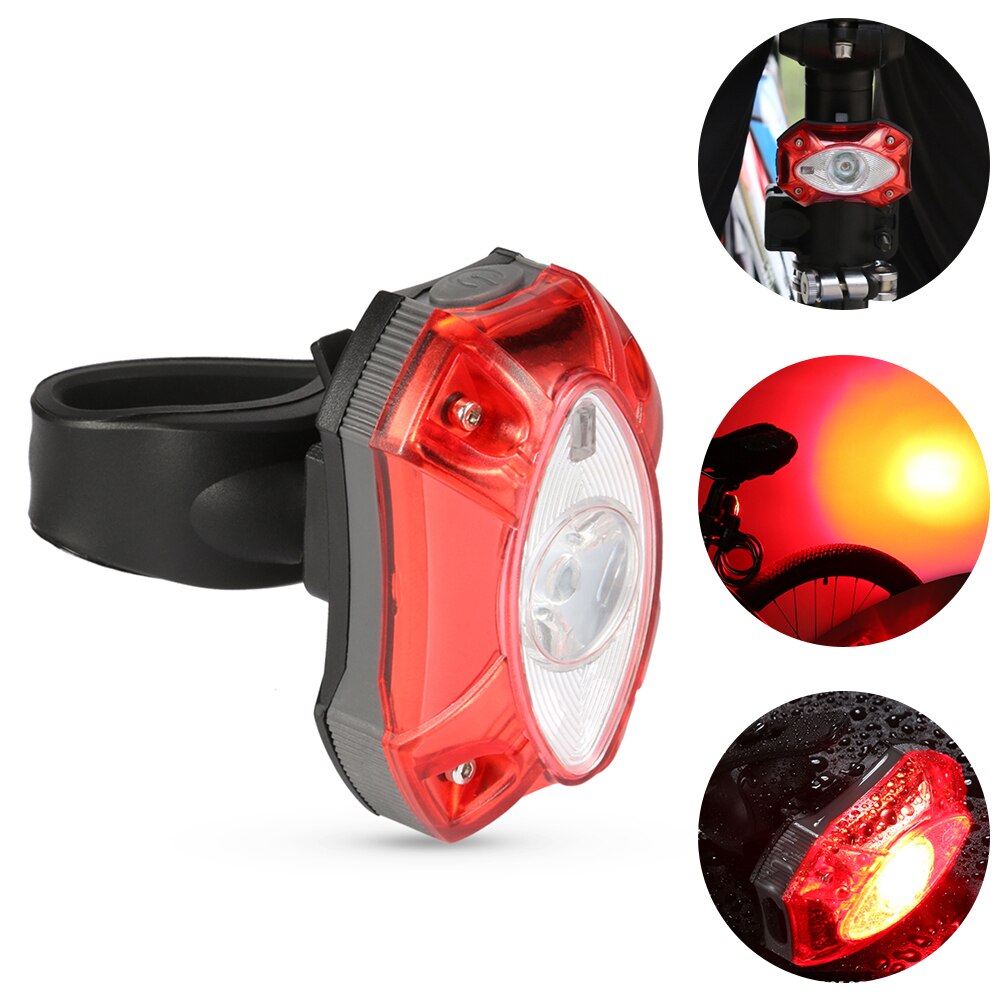 Raypal-luz trasera recargable para bicicleta de montaña, 3W, USB, resistente al agua, luz de advertencia de seguridad para ciclismo de montaña