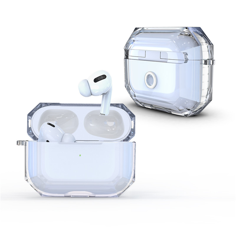 Für Apple AirPods2 Fall Klar Transparent Silikon Stoßfest Schutz Abdeckung für Funda AirPods 2 Pro Earpods Fall Zubehör: For AirPods ProWhite