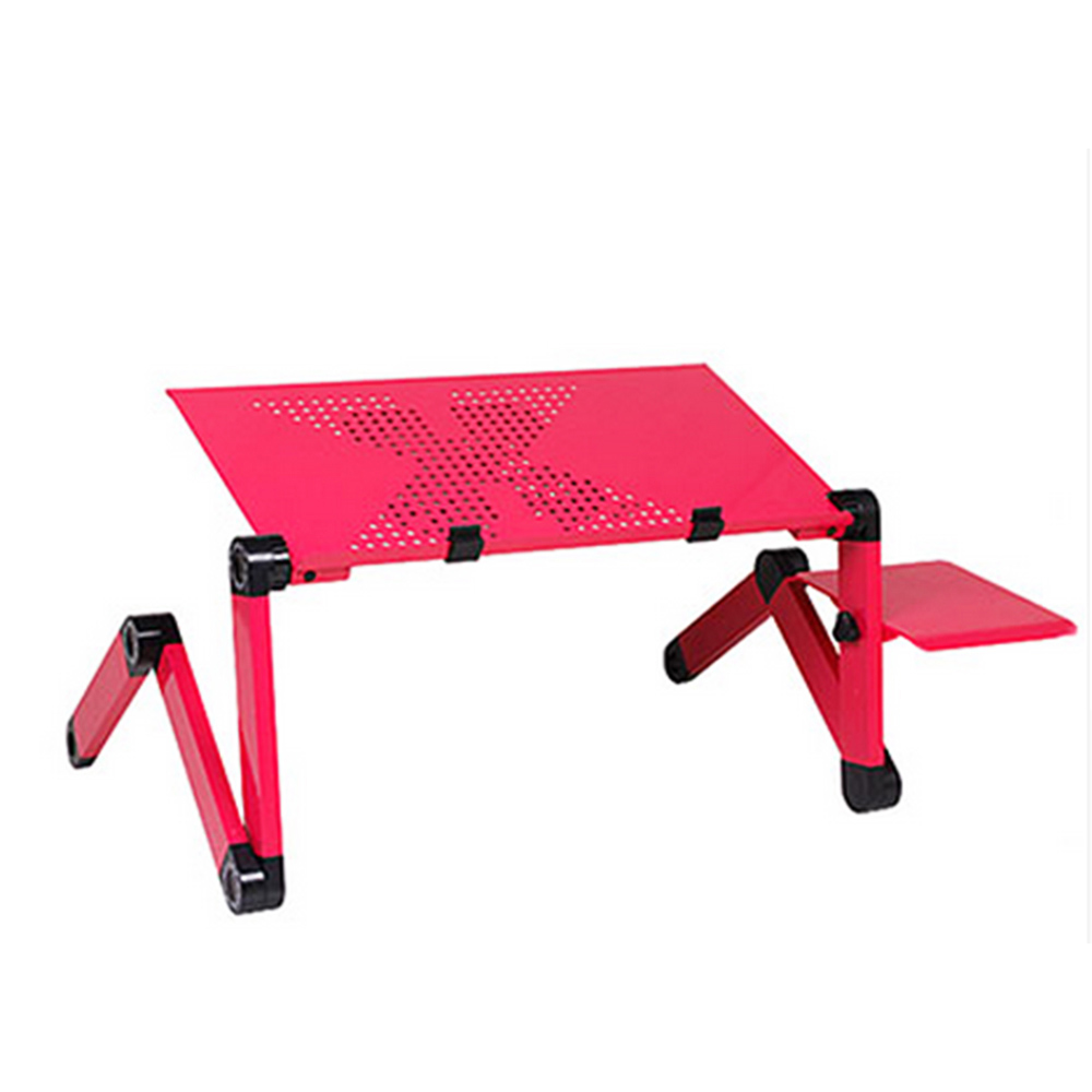 Bærbart sammenklappeligt justerbart foldebord til bærbar skrivebordscomputer mesa para notebook-stativbakke til sovesofa rød: B