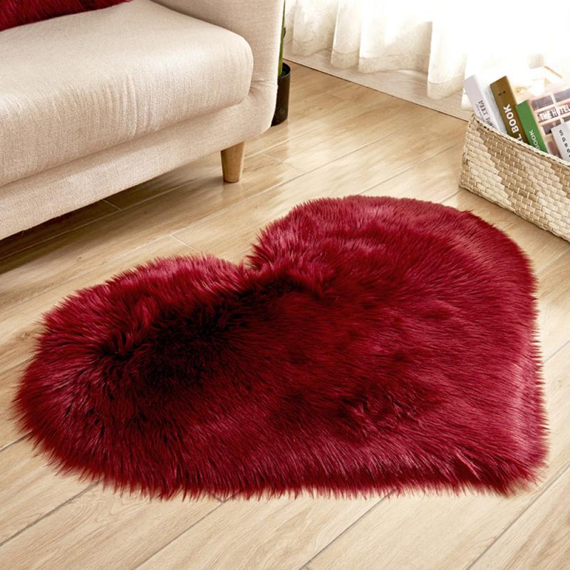 Alfombra Liebe Herz Teppiche Künstliche Wolle Schaffell Haarigen Teppich Faux Boden matt Pelz schlicht Flauschigen Weichen Bereich Teppich Tapetes 30x40CM: 06