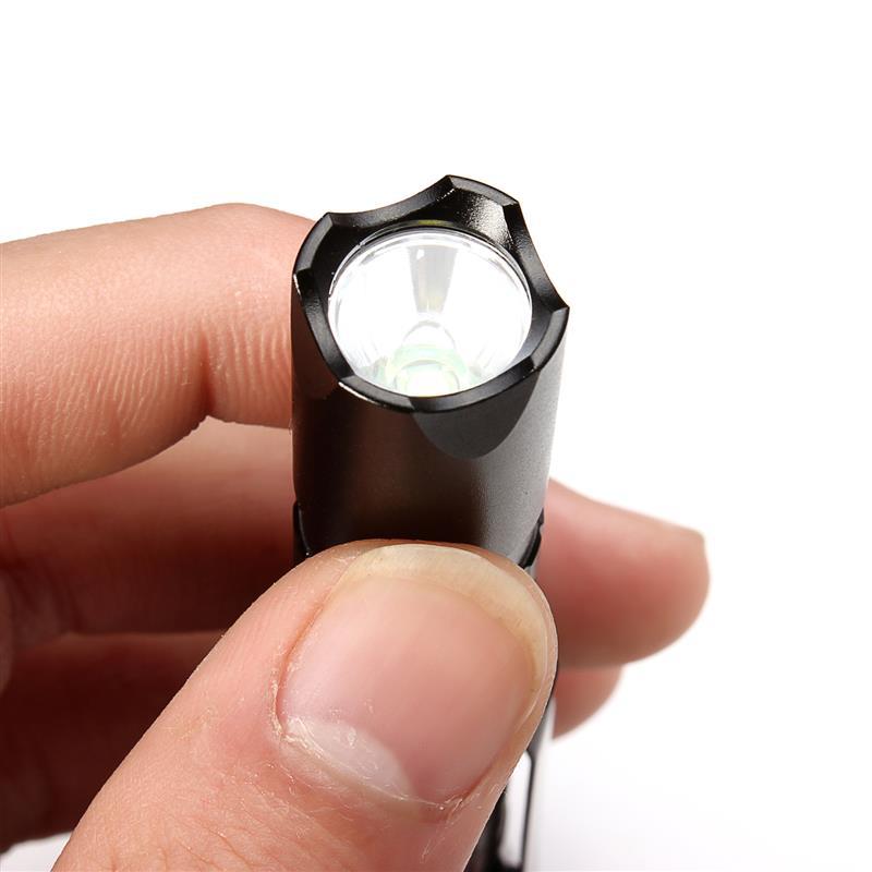 Mini LED Torch Light Flashlight Super Small Pocket Clip Waterproof Torch Battery Powered Ultra Bright Carry Outdoor Gear MU8669