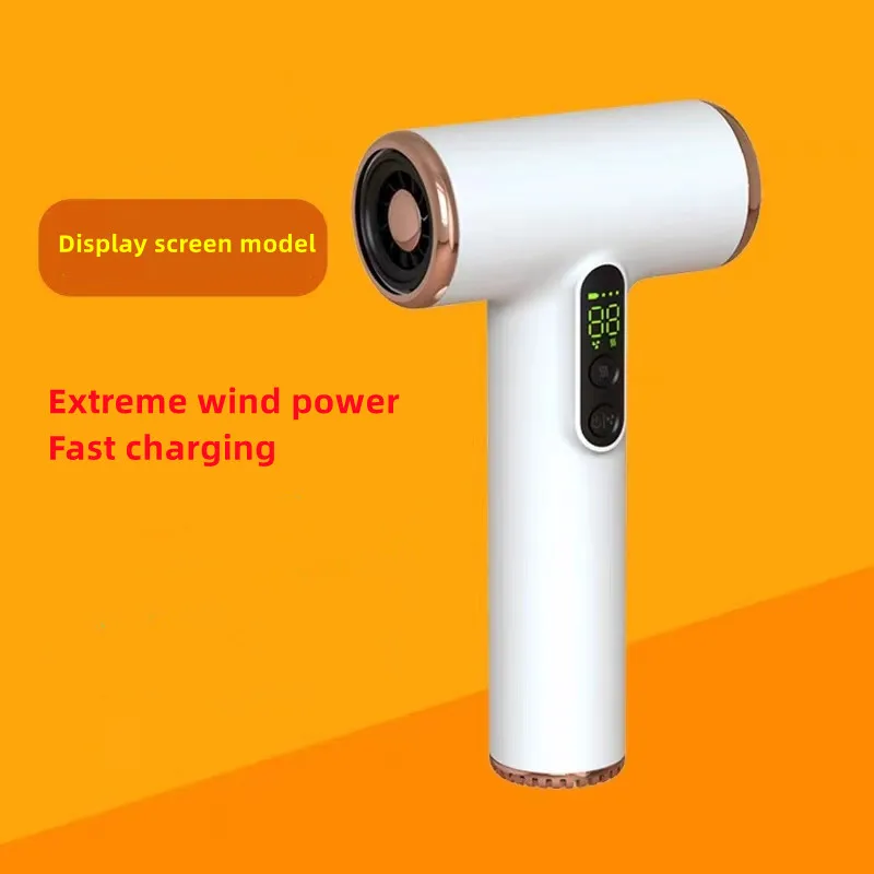 Draagbare draadloze föhn USB-oplaadscherm Haardrogers voor slaapzaal/reizen Sterke wind Geluidsarm 3 versnellingen