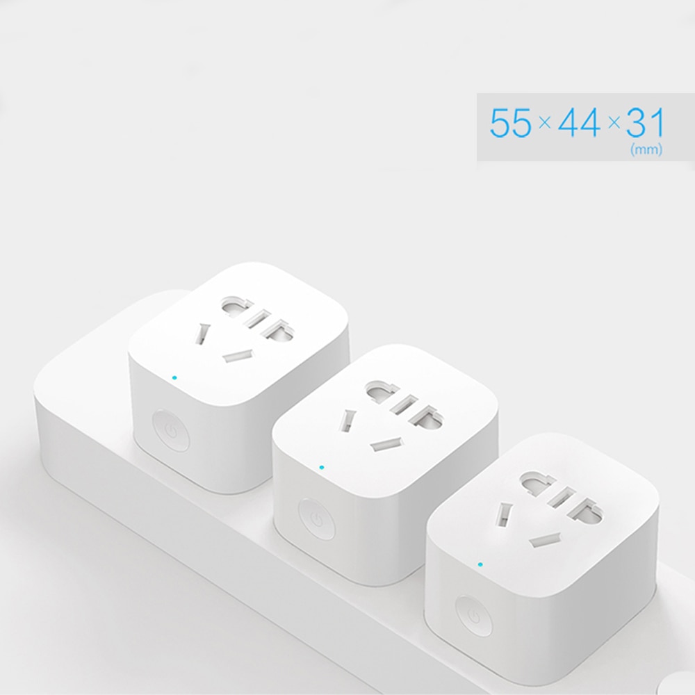 Enchufe inteligente Xiaomi 100% Original, enchufe remoto inalámbrico WiFi básico, adaptador de alimentación y apagado con teléfono
