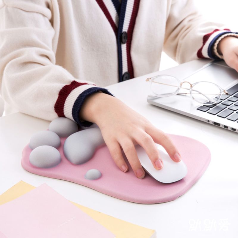 Cute Cat Paw Mouse Pad Anti-Slip Silicone Mice Mat PC Laptop Computer Office Comfort Wrist Rest Support Gaming Accessory