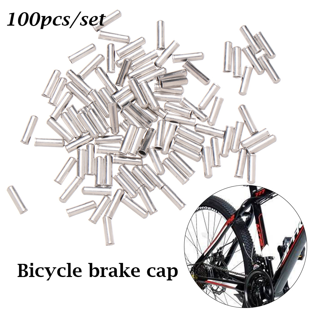 100 Pcs Silver Bike Brake Cable Caps Derailleur – Grandado