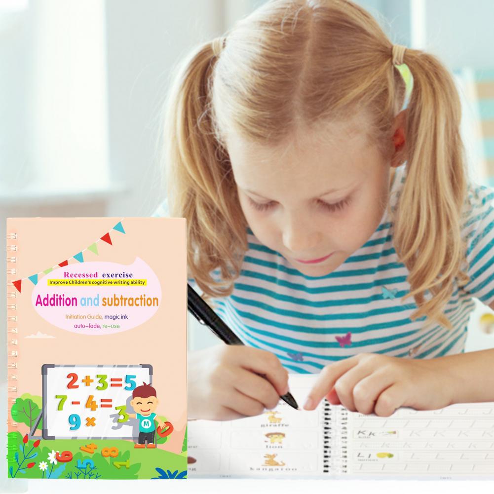 Language Learning English Copybook Set Groove Reusable Calligraphy School Supplies for Students School Supplies