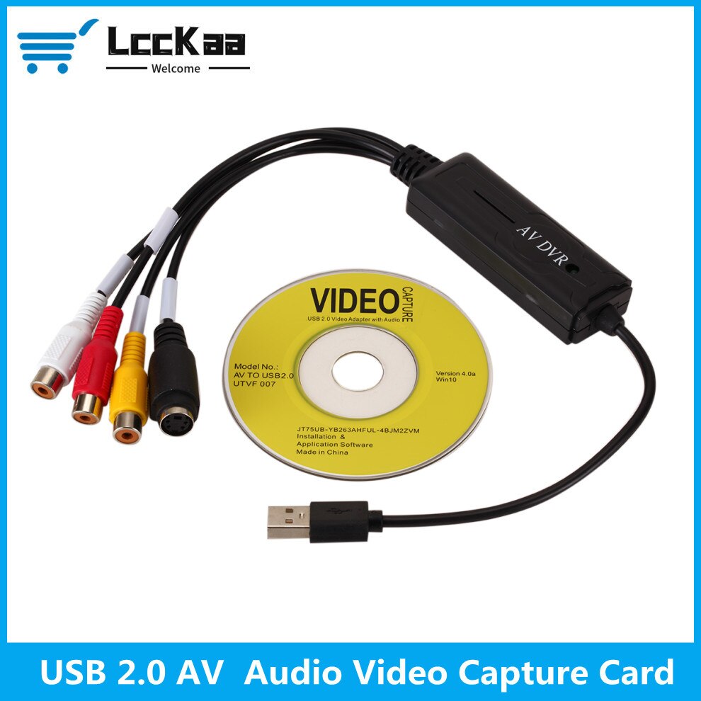 Lcckaa Av Rca Naar Usb 2.0 Kabel Adapter Converter Audio Video Capture Card Adapter Pc Kabels Voor Tv Dvd Vhs capture Apparaat