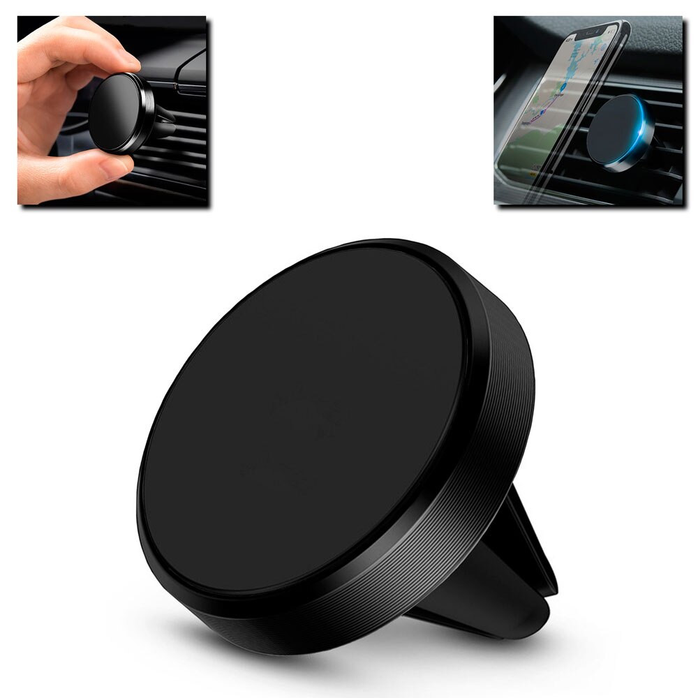 OcioDual Mini Magnetische Beugel voor Auto Raster met Krachtige Magneet voor Telefoon GPS MiniSupport voor Mobiele in Voertuig: Black