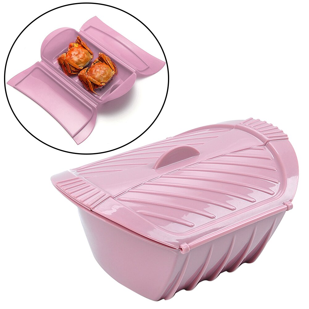 Microwavable With Lid Cookware Flexible Heat Resistant Solid With Handle Home Kitchen Soft Silicone Easy Clean Bowl Steam Case